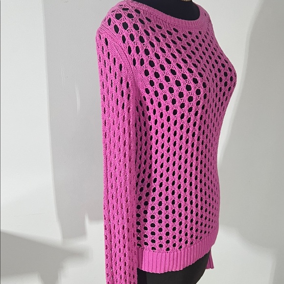 MICHAEL Michael Kors Pink Open-Knit Sweater - Picture 2 of 7